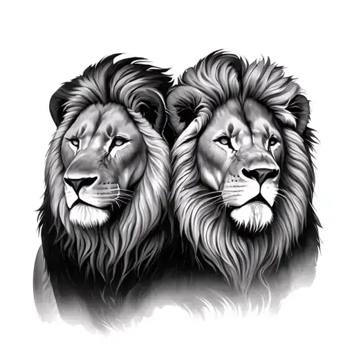 Lion Father And Son