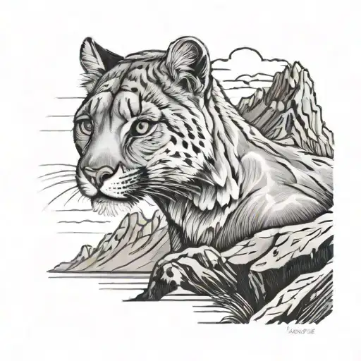 Puma With Tores Del Paine De Fondo In The Background