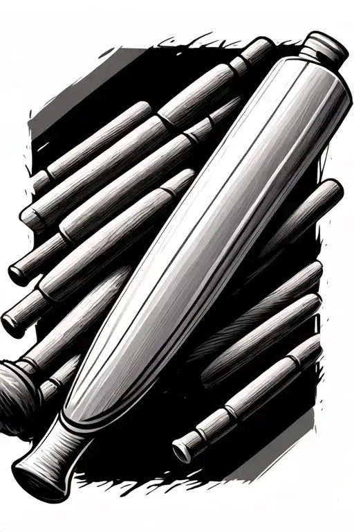 Cricket Bat With Wickets