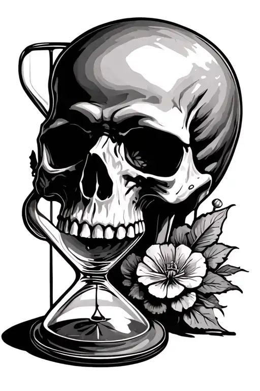 Skull And Hour Glass
