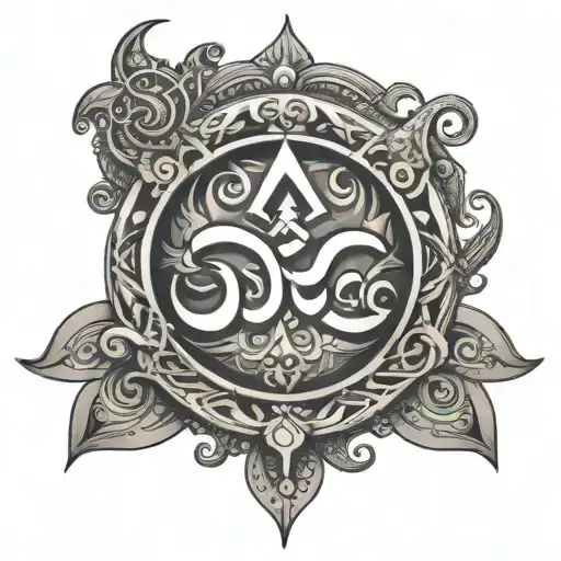 Psychedelic With The Om Symbol