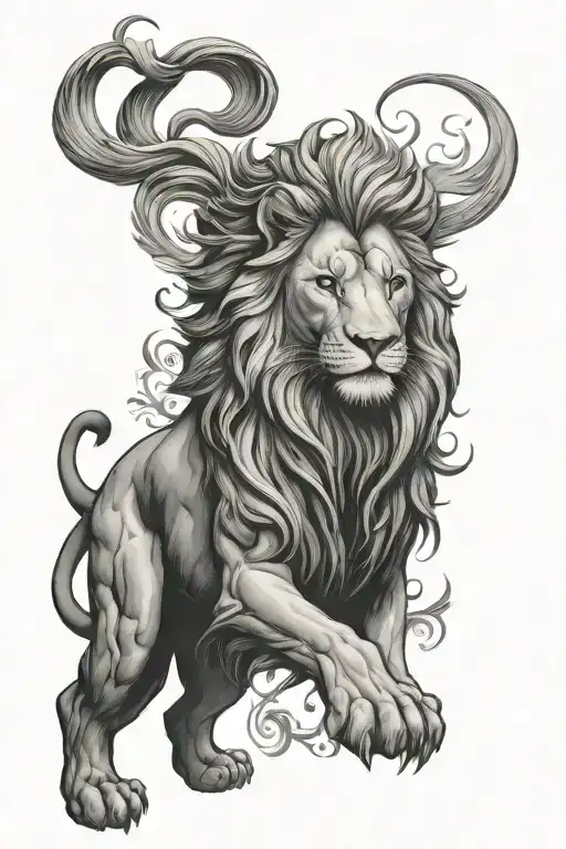 Majestic And Fierce Lion