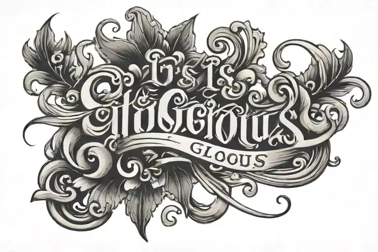 Tis Glorious Written In Elegant Script