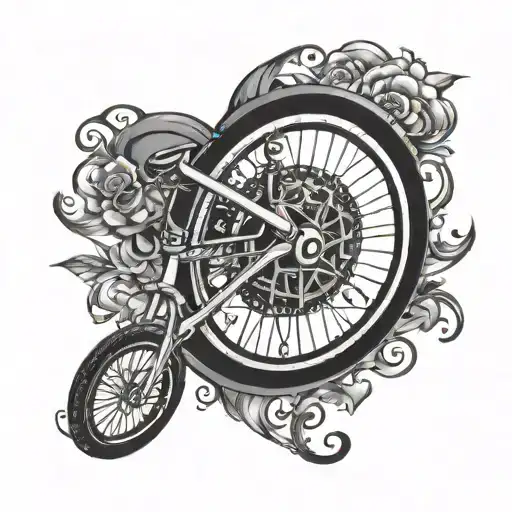 Bike Wheel In Love Heart Shape