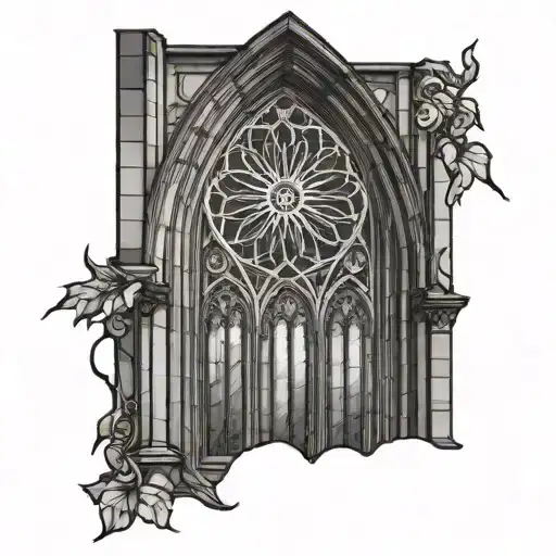Gothic Cathedral Stained Glass Window