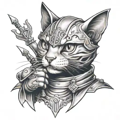 Cat Knight Holding Qtip And Milchverschluss