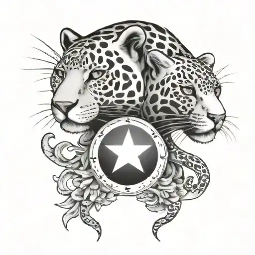 Star Yin Panther And Yang Jaguar With Armer
