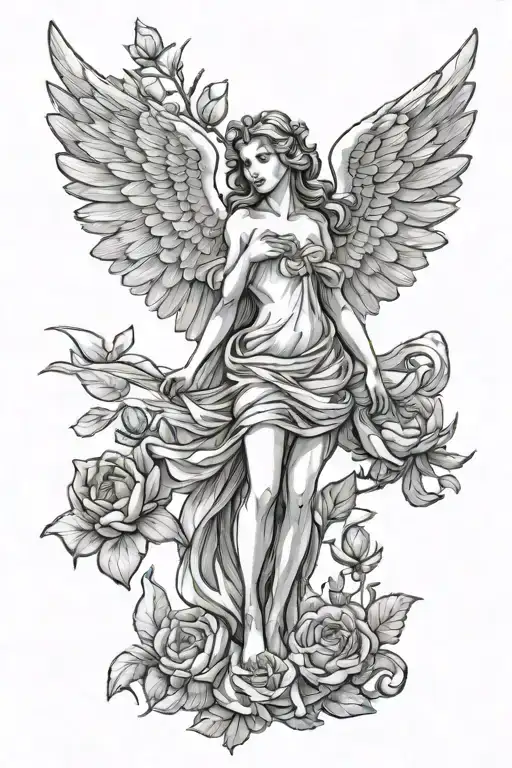 Daphne But More Like An Angel But Not Very Much Detailed And Only The Upper Part