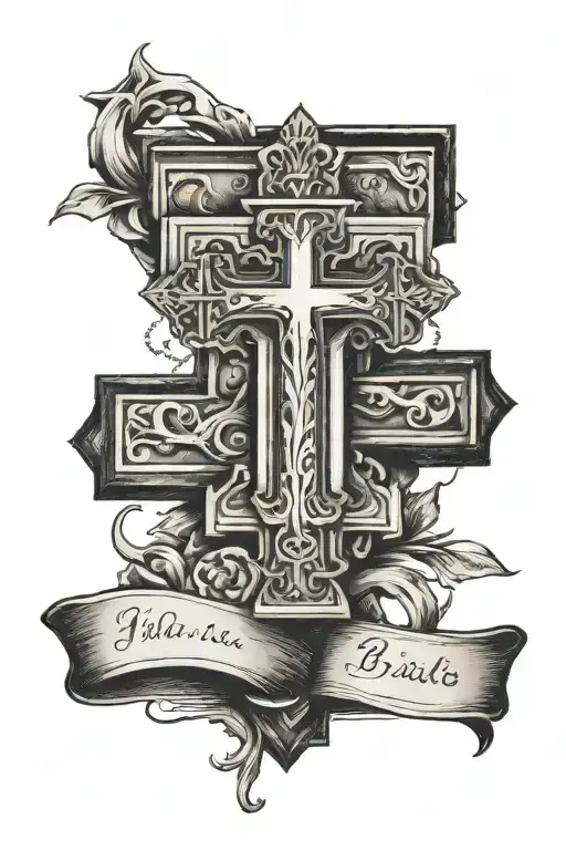 Bible Verse Written Into A Cross