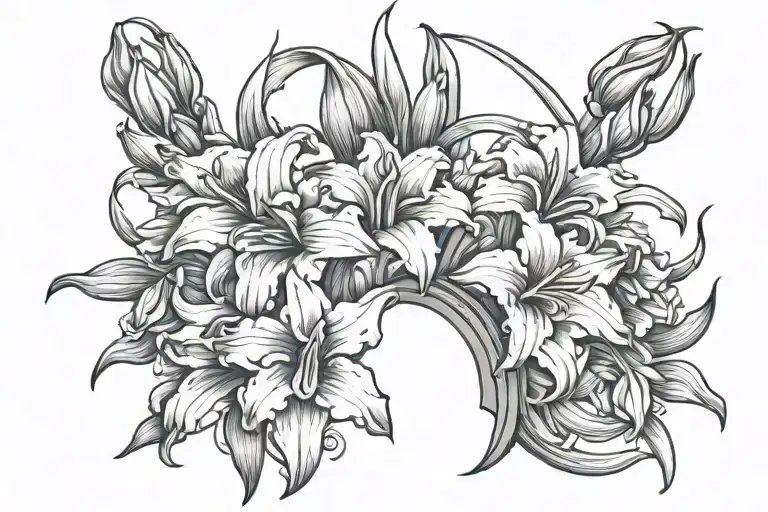 Gladiolus Flowers In Arch