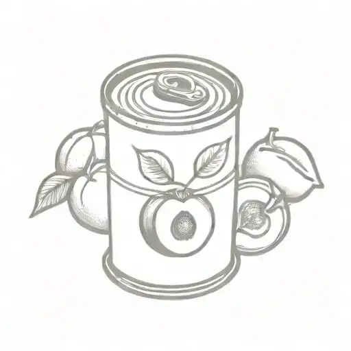 Tiny Can Of Canned Peaches For Friendship Tatto