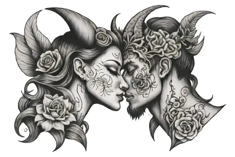 Zodiac For Couple Kissing