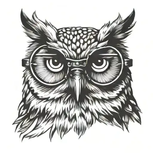 Owl Wearing A Blindfold Covering Eyes