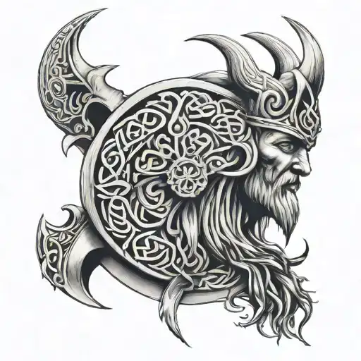 Celtic Viking With Scolopander Base