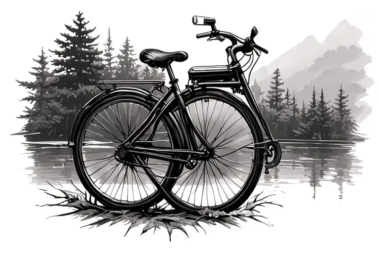 A Bicycle And Nature