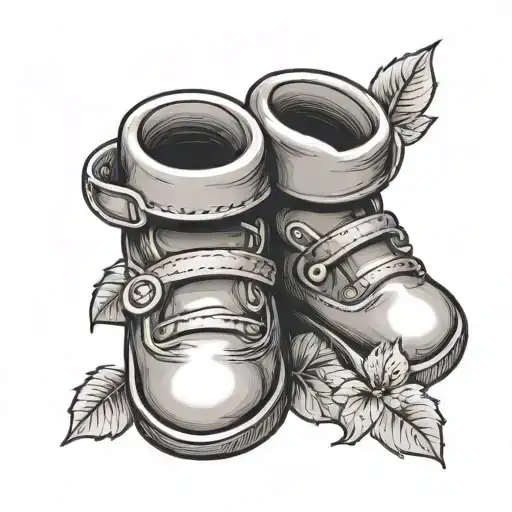 A Set Of Baby Feet All Black