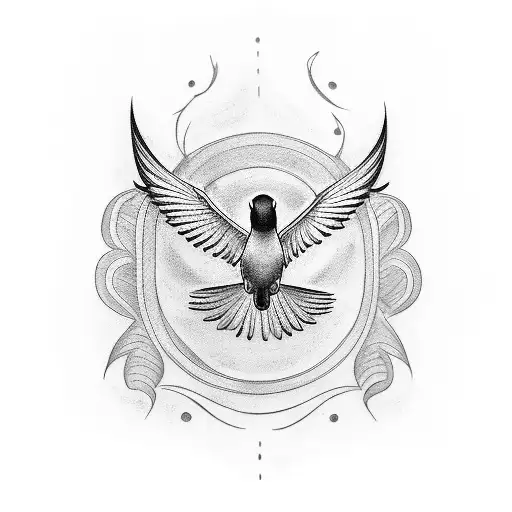 A Tattoo Of A Bird Flying Out Of A Cage With The Word 'Liberdade' Written In Flowing Script