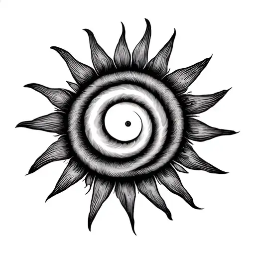 Spiral Sun With Sun Rays