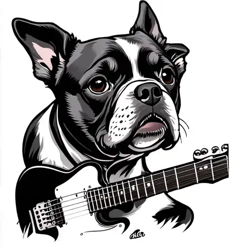 Guitar Dog Football Jersey