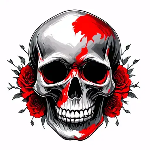 Black And Red Sugar Scull