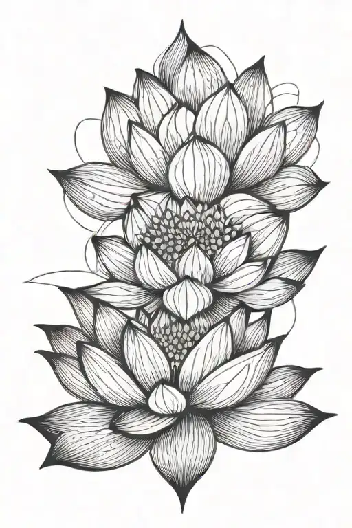 Geometric Lotus Flower Growing