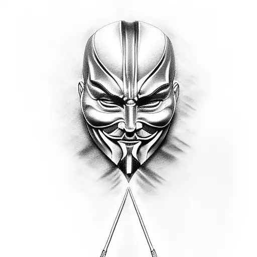 V For Vendetta With Quote