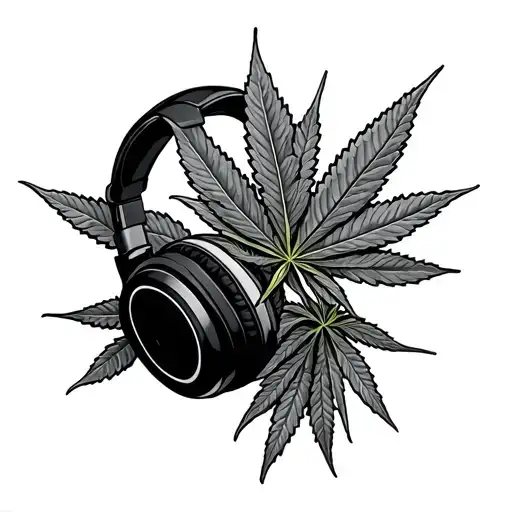 Weed Leaf Headphones