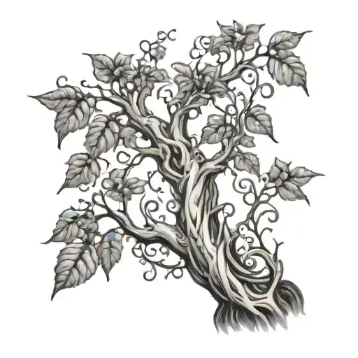 Tree With Vine Wrapping