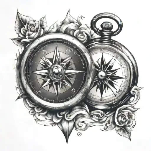 Watch And Compass