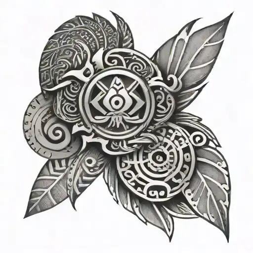 Maori Arm With Gear And The Word Perseverance