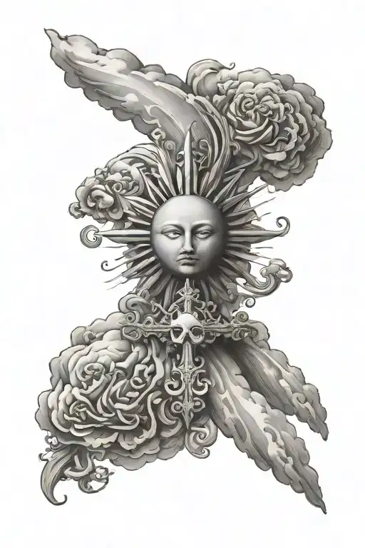 Cross Clouds Sun Sleeve