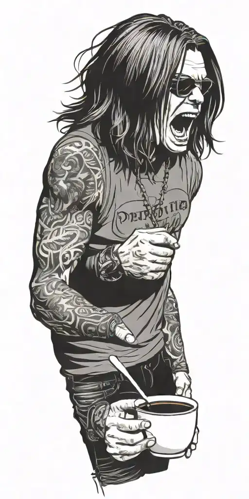 Ozzy Osbourne Drinking Coffee Not Scary