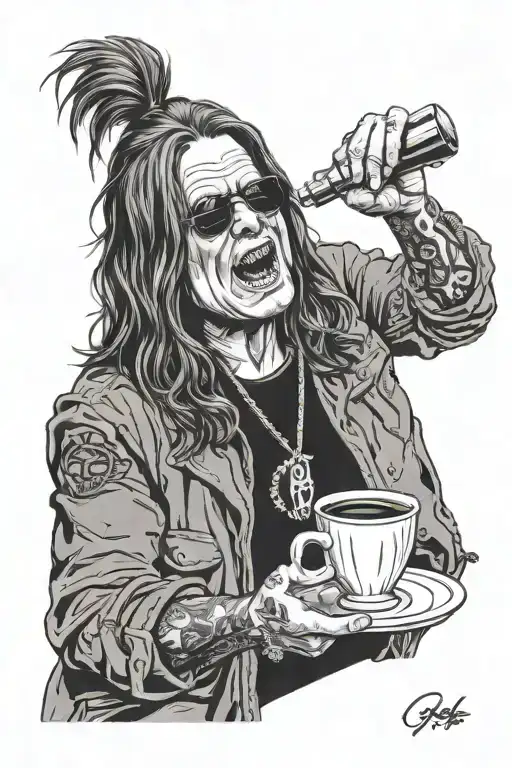 Ozzy Osbourne Drinking Coffee Not Scary