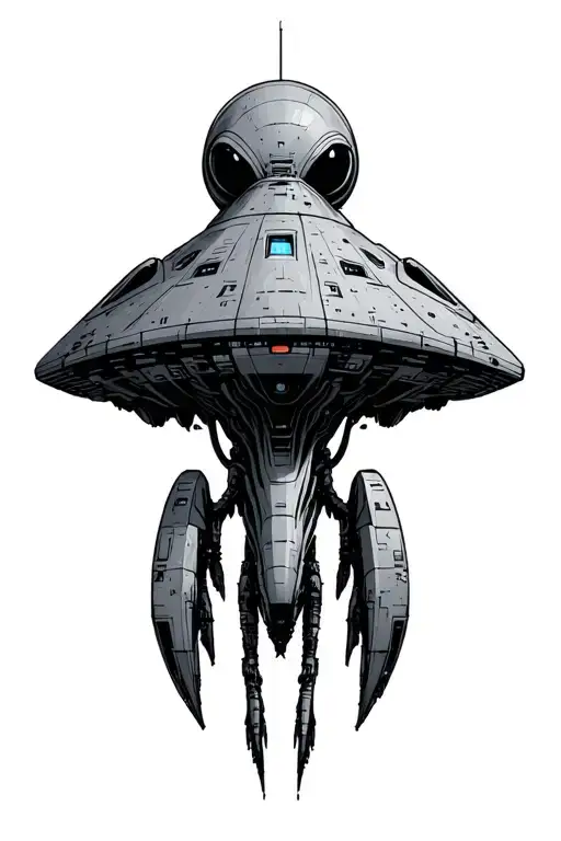 Alien Spaceship Flying