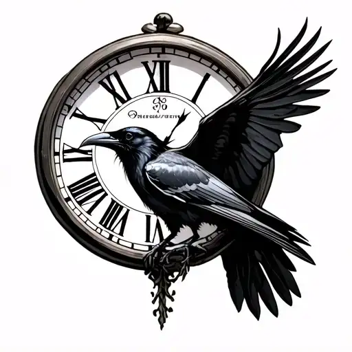 Raven On A Clock