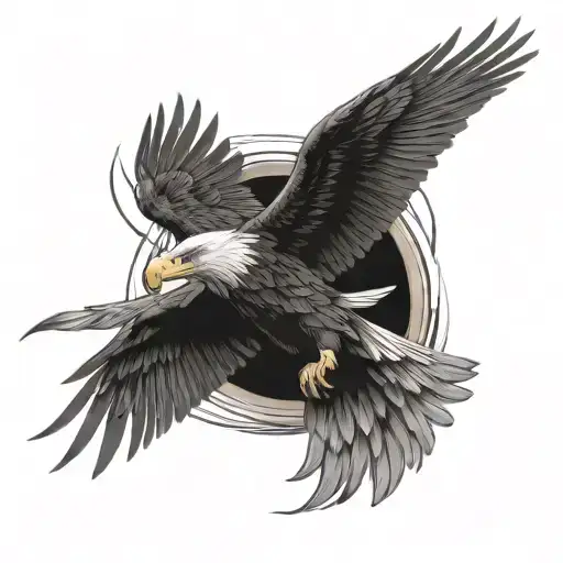 Eagle Aim Background Black