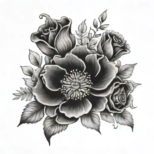 Birth Flowe Bouquet Made March September January