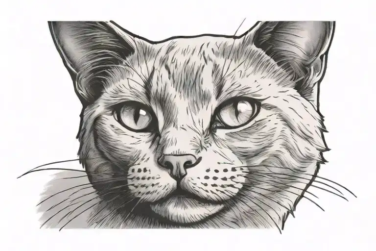 Russian Blue Cat Head