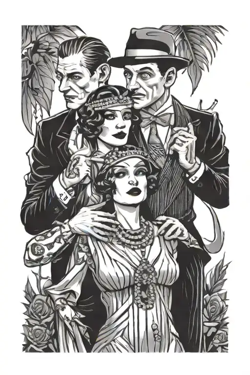 Mobster And Wife In Flapper Dress