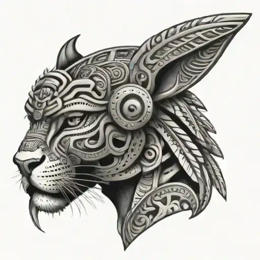 Face Of Aztec Jaguar Warrior