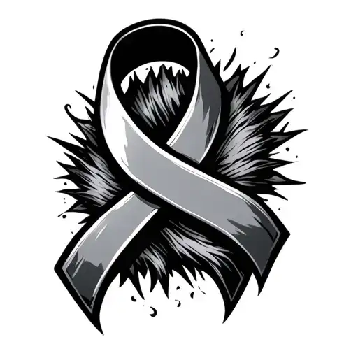 Cancer Ribbon Wrapped Together