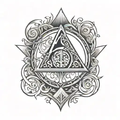 A Nordic Rune Design With Elements Of Magic And Tarot Cards Intertwined