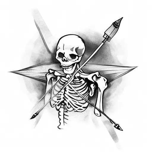 Skeleton With An Arrow