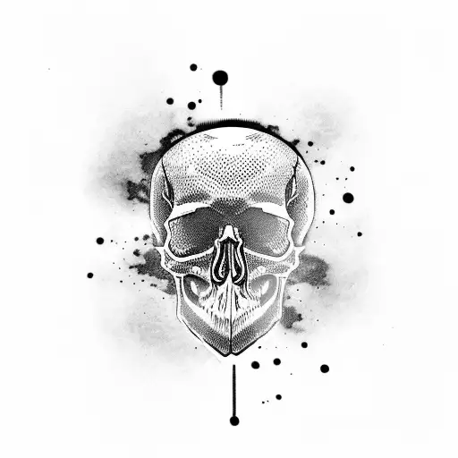 Skull With Abstract