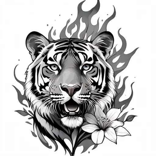 Tiger Flame And Blossom