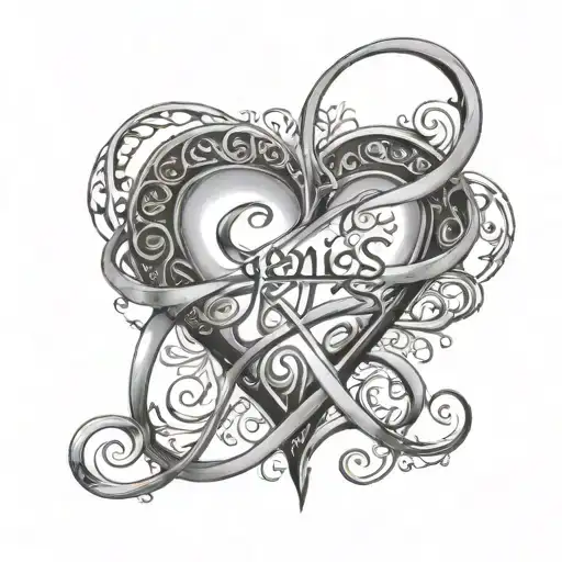 Infinity Heart With Arabic Name Genesis
