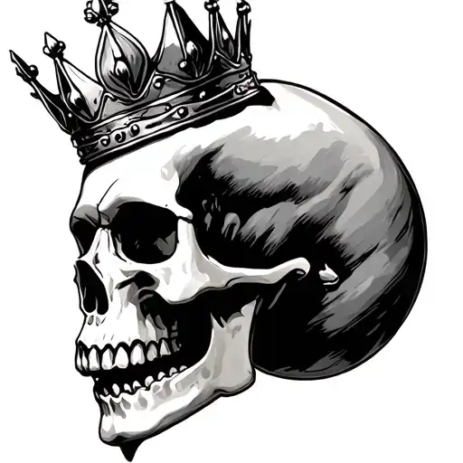 Skull Wearing A Crown