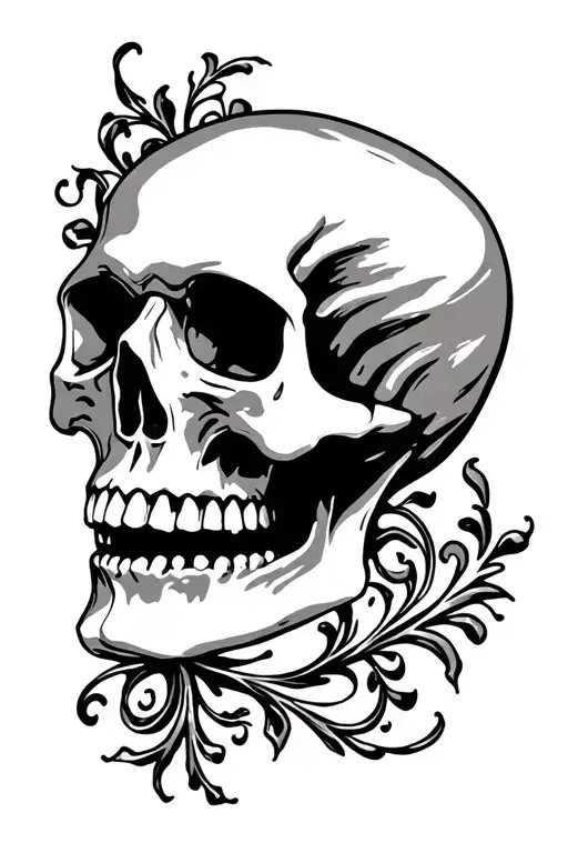 Skull With Ornate Filigree