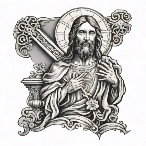 Tattoo With Jesus Christ And Some Serbian Tradition