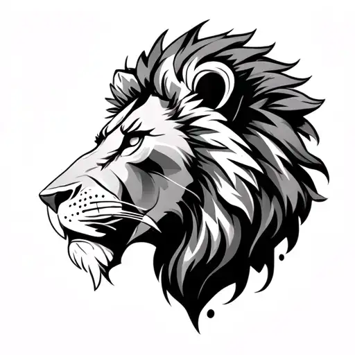 Cyber Style Lion Head
